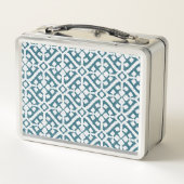 Lunch Box Motif bleu du monogramme | Amadora (Dos)