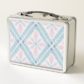 Lunch Box motif bleu en forme de diamant (Dos)