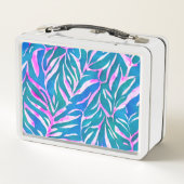 Lunch Box Motif bleu-vert tropical (Dos)