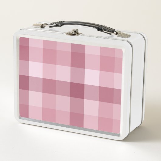 Lunch Box Motif carreau gingham rose (Devant)