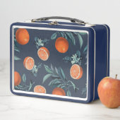 Lunch Box Motif citron et feuille VI (En situation)