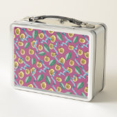 Lunch Box Motif citrons et rubans bleus (Dos)