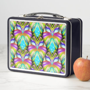 Lunch Box Motif coloré Cyan et Black Oracle Owl