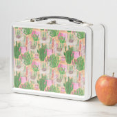 Lunch Box Motif coloré de lama d'aquarelle (En situation)