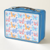 Lunch Box Motif coloré lumineux d'alpaga (Dos)