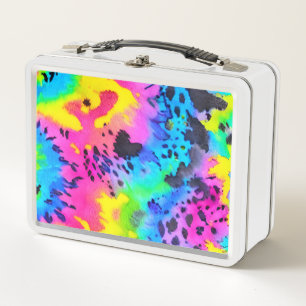 Lunch Box Motif coloré Wild Cheetah Tye Dye