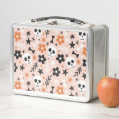 Lunch Box Motif crâne de fleurs (En situation)