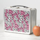 Lunch Box Motif crâne gothique rose Imprimer (En situation)