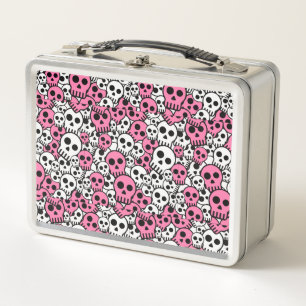 Lunch Box Motif crâne gothique rose Imprimer