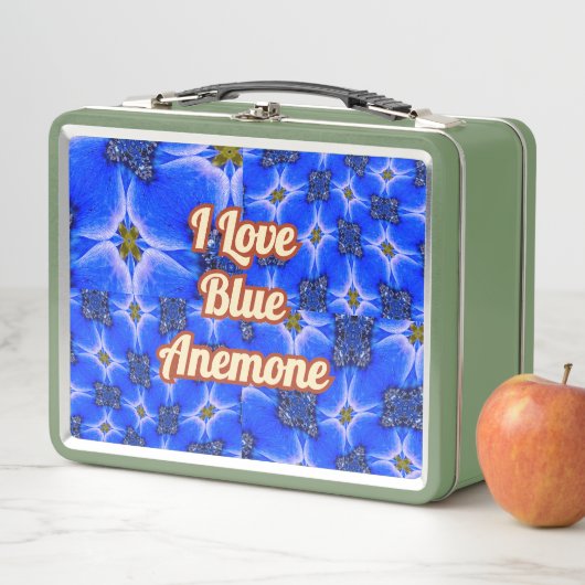 Lunch Box Motif d'anémone du Jardin bleu (En situation)