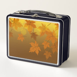 Lunch Box Motif d'automne avec feuilles d'érable en chute et