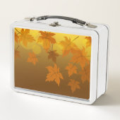 Lunch Box Motif d'automne avec feuilles d'érable en chute et (Devant)