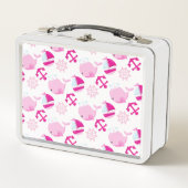 Lunch Box Motif De Baleines, Beaux Baleines, Baleines Roses (Devant)