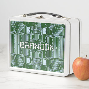 Lunch Box Motif de carte de circuit d'ordinateur Geeky Nerd