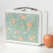 Lunch Box Motif de cerfs à l'aquarelle (En situation)