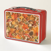 Lunch Box Motif de champignon de forêt automnale | Feuilles (Dos)