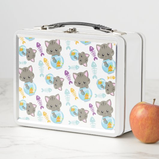 Lunch Box Motif De Chats, Chats Mignons, Chatons, Poisson (En situation)