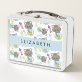 Lunch Box Motif De Chats, Chats Mignons, Chatons, Votre Nom (Devant)