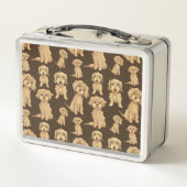 Lunch Box Motif de chien Brown labradoodle doré (Dos)