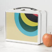 Lunch Box Motif de courbes colorées (En situation)