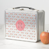 Lunch Box Motif de crème glacée rose mignonne avec nom de mo (En situation)