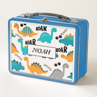Lunch Box Motif de dinosaure mignon Monogramme personnalisé