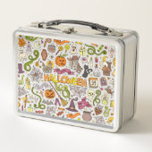 Lunch Box Motif de doodle Halloween mignon (Devant)