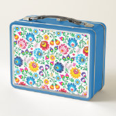 Lunch Box Motif de fleur d'art populaire 2 (Dos)