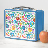 Lunch Box Motif de fleur d'art populaire 2 (En situation)