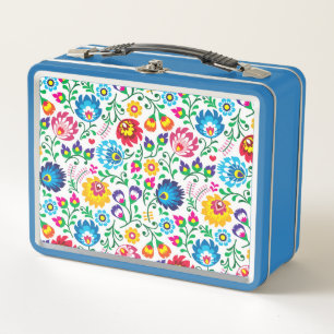 Lunch Box Motif de fleur d'art populaire 2