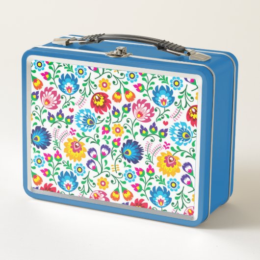 Lunch Box Motif de fleur d'art populaire 2 (Devant)