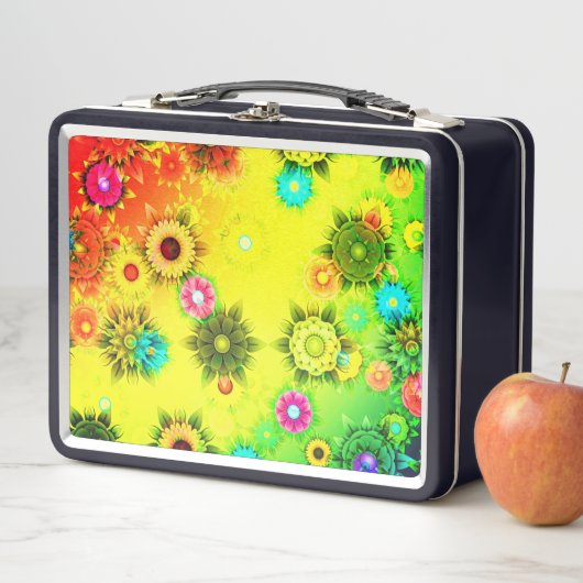 Lunch Box Motif de fleurs (En situation)