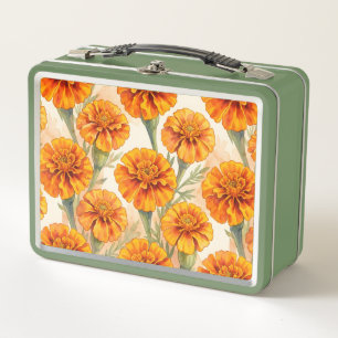 Lunch Box Motif de fleurs de tagète orange