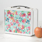 Lunch Box Motif de fleurs peint (En situation)