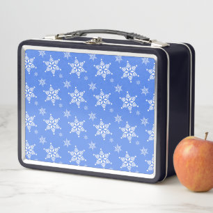 Lunch Box Motif de flocons de neige, Flakes blancs, Neige, B