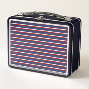 Lunch Box Motif de la bande rouge bleue de la Marine