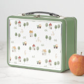 Lunch Box Motif de la ferme d'aquarelle (En situation)