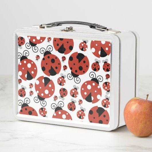 Lunch Box Motif De Ladybugs, Mignons Ladybugs, Red Ladybugs (En situation)