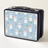 Lunch Box Motif de lama de lunettes de soleil d'arc-en-ciel (Dos)