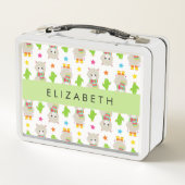Lunch Box Motif De Llamas, Alpacas, Cactus, Votre Nom (Dos)