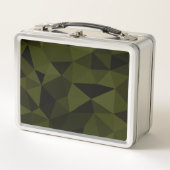 Lunch Box Motif de maillage géométrique noir foncé de l'armé (Devant)