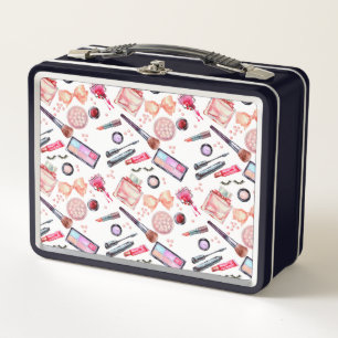 Lunch Box Motif de maquillage d'aquarelle