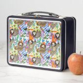 Lunch Box Motif de paresse d'aquarelle de bande dessinée (En situation)