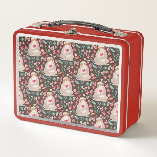 Lunch Box Motif de paresse de Valentine (Devant)