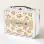 Lunch Box Motif De Parfums, Mignons Parfums, Coeurs, Votre N (Devant)