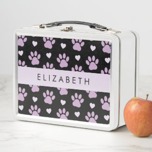 Lunch Box Motif De Pâtes, Pâtes Lilac, Coeurs, Votre Nom
