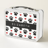 Lunch Box Motif De Pâtes, Pâtes Noires, Coeurs Rouges, Votre (Dos)