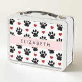 Lunch Box Motif De Pâtes, Pâtes Noires, Coeurs Rouges, Votre (Dos)