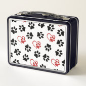 Lunch Box Motif De Pâtes, Pâtes Noires, Pâtes Rouges, Coeurs (Dos)