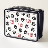 Lunch Box Motif De Pâtes, Pâtes Noires, Pâtes Rouges, Coeurs (Devant)